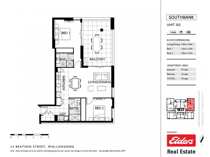 302/14 Beatson Street, Wollongong NSW 2500 Floorplan