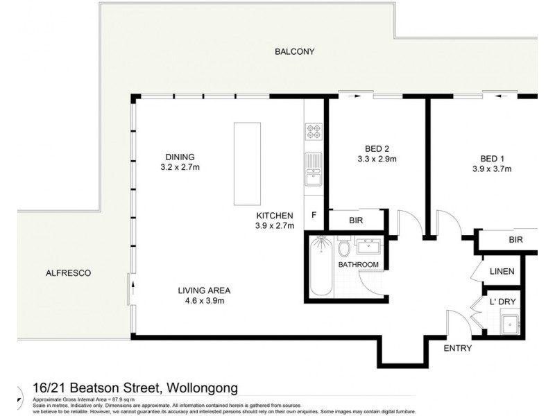 16/21 Beatson Street, Wollongong NSW 2500 Floorplan
