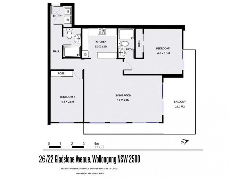 26/22 Gladstone Avenue, Wollongong NSW 2500 Floorplan