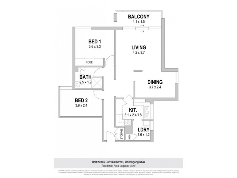 27/105-109 Corrimal Street, Wollongong NSW 2500 Floorplan