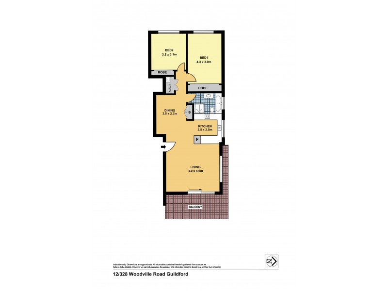 12/328 Woodville Rd, Guildford NSW 2161 Floorplan