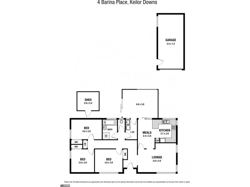 4 Barina Close, Keilor Downs VIC 3038 Floorplan