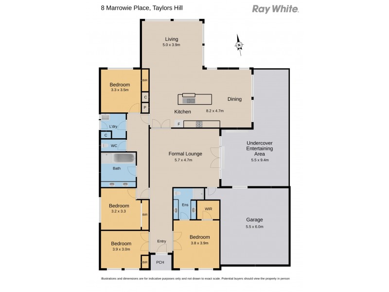 8 Marrowie Place, Taylors Hill VIC 3037 Floorplan