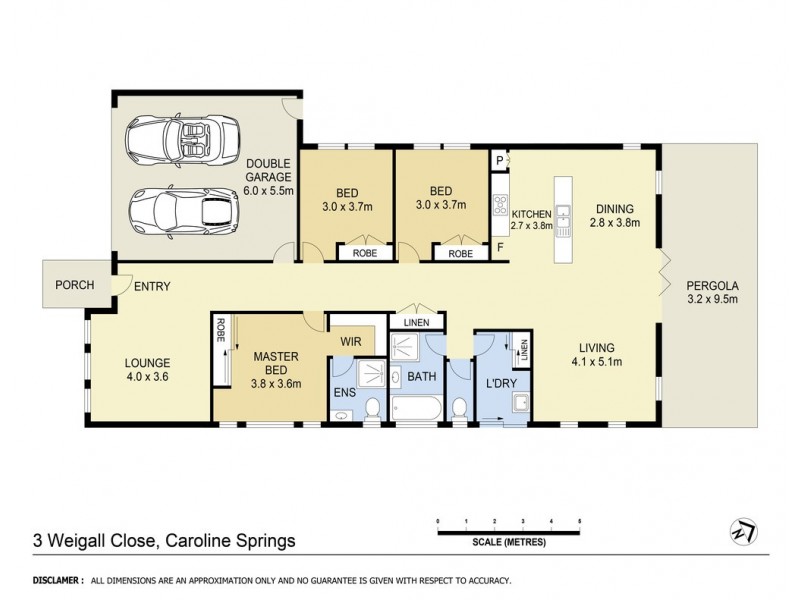 3 Weigall Close, Caroline Springs VIC 3023 Floorplan