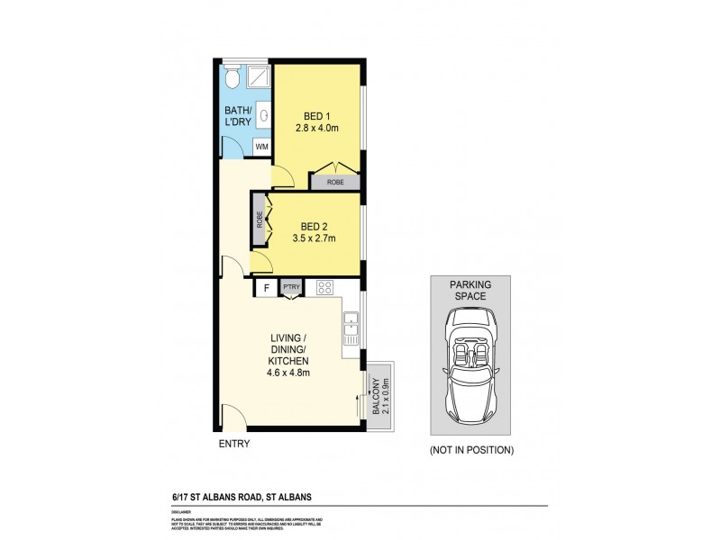 6/17 St Albans Road, St Albans VIC 3021 Floorplan