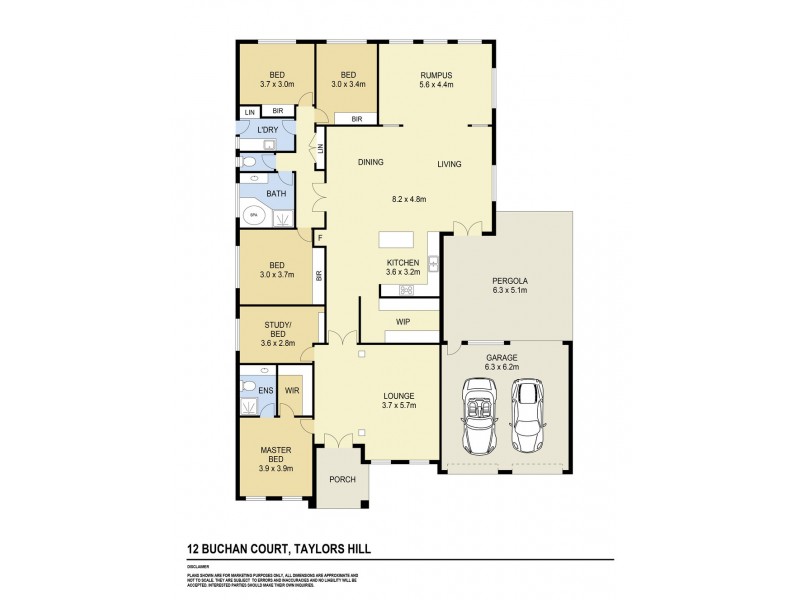 12 Buchan Court, Taylors Hill VIC 3037 Floorplan