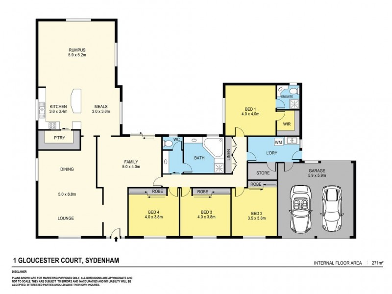 1 Gloucester Court, Sydenham VIC 3037 Floorplan