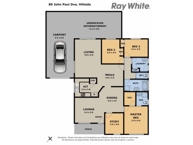 89 John Paul Drive, Hillside VIC 3037 Floorplan