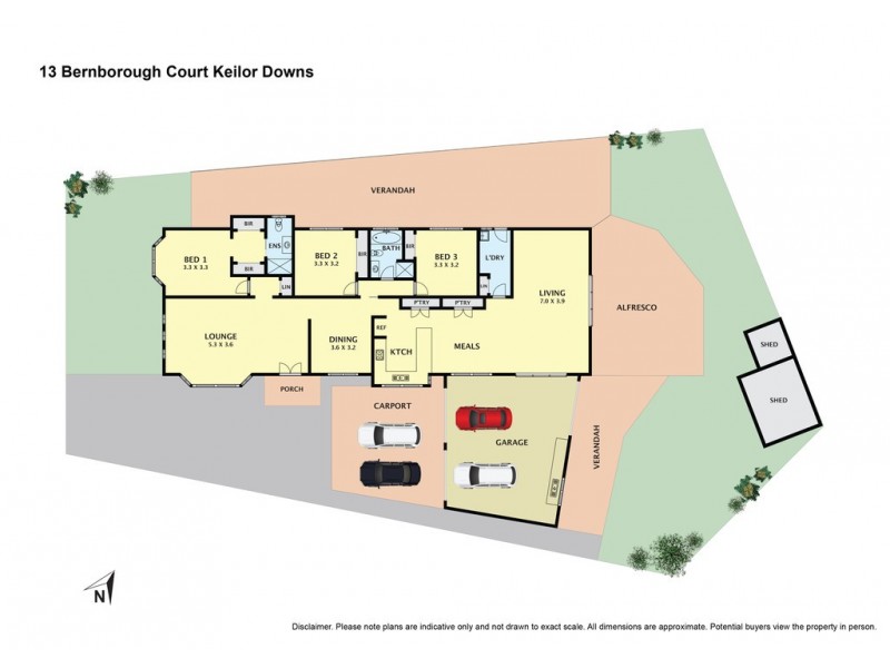 13 Bernborough Court, Keilor Downs VIC 3038 Floorplan