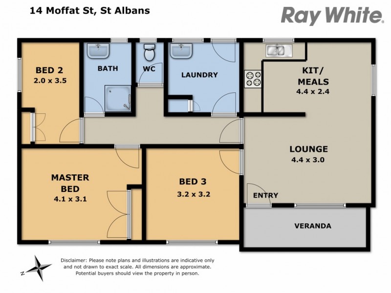 14 Moffat Street, St Albans VIC 3021 Floorplan
