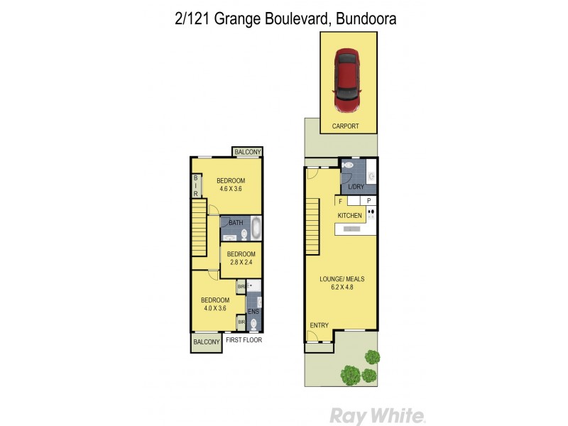 2/121 Grange Boulevard, Bundoora VIC 3083 Floorplan