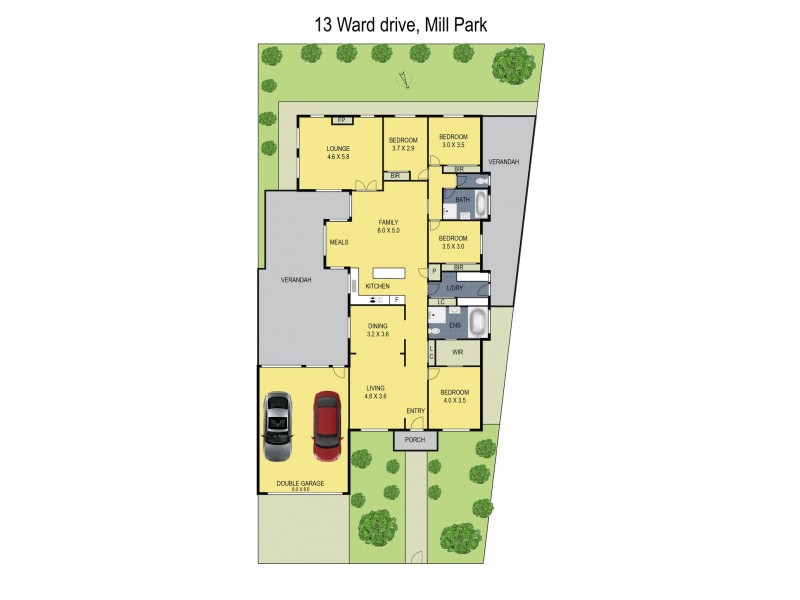 13 Ward Drive, Mill Park VIC 3082 Floorplan