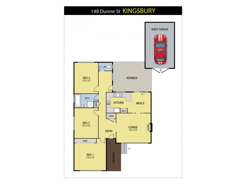 148 Dunne Street, Kingsbury VIC 3083 Floorplan