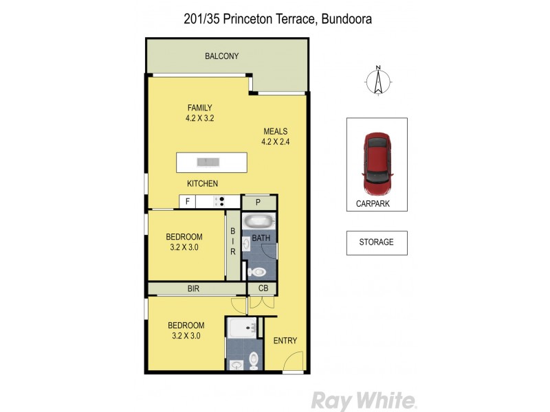 201/35 Princeton Terrace, Bundoora VIC 3083 Floorplan