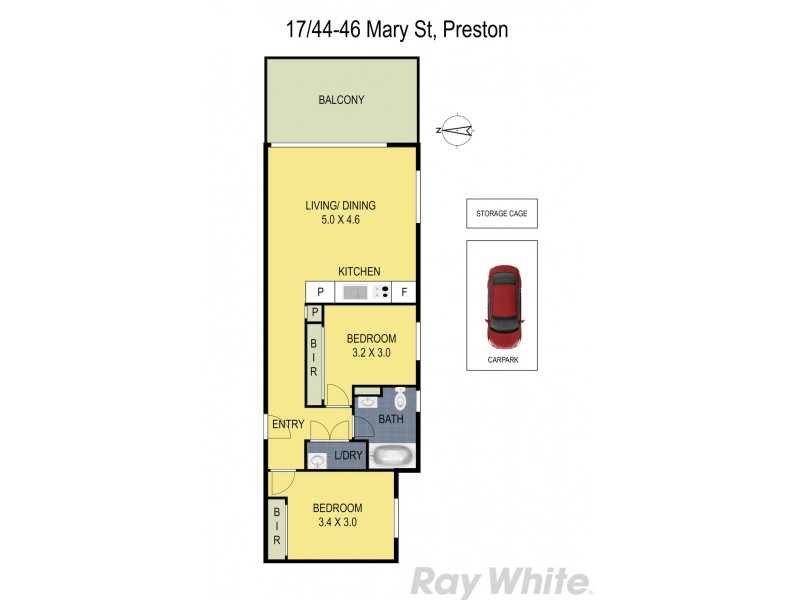 17/44-46 Mary Street, Preston VIC 3072 Floorplan