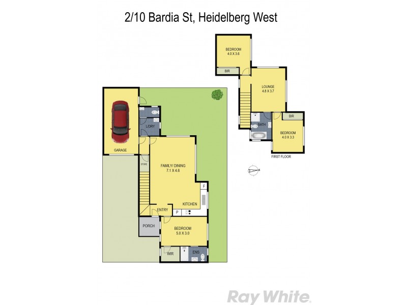 2/10 Bardia Street, Heidelberg West VIC 3081 Floorplan