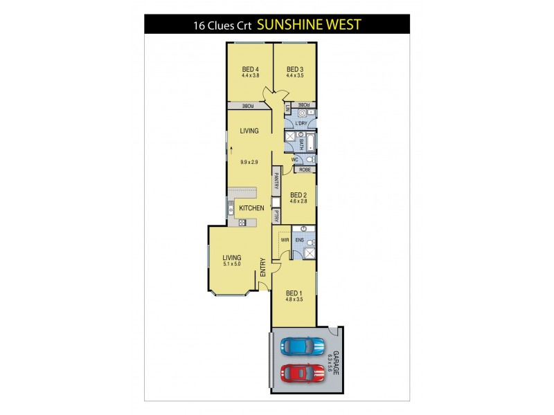 16 Clues Court, Sunshine West VIC 3020 Floorplan