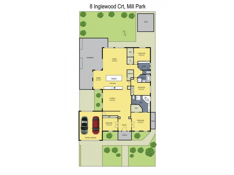 8 Inglewood Court, Mill Park VIC 3082 Floorplan