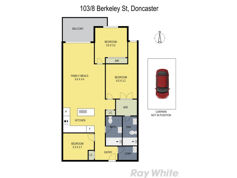 103/8 Berkeley Street, Doncaster VIC 3108 Floorplan