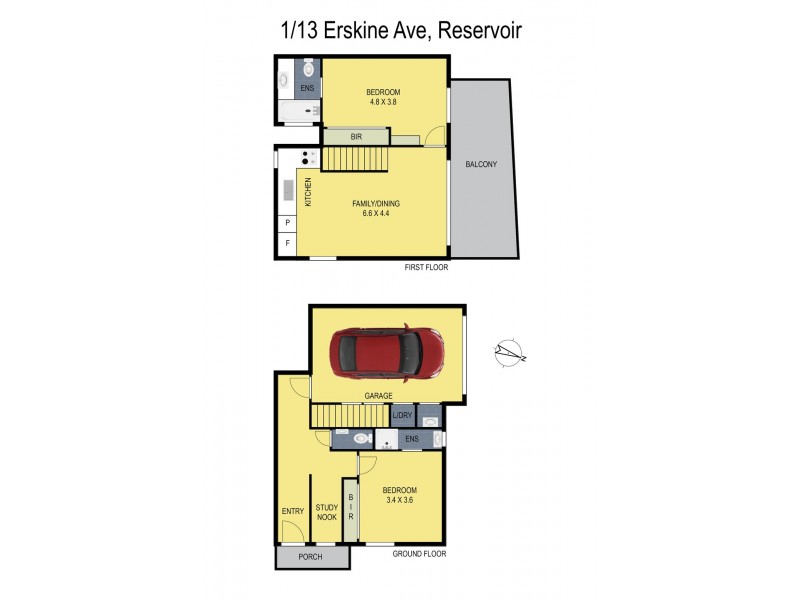1/13 Erskine Avenue, Reservoir VIC 3073 Floorplan