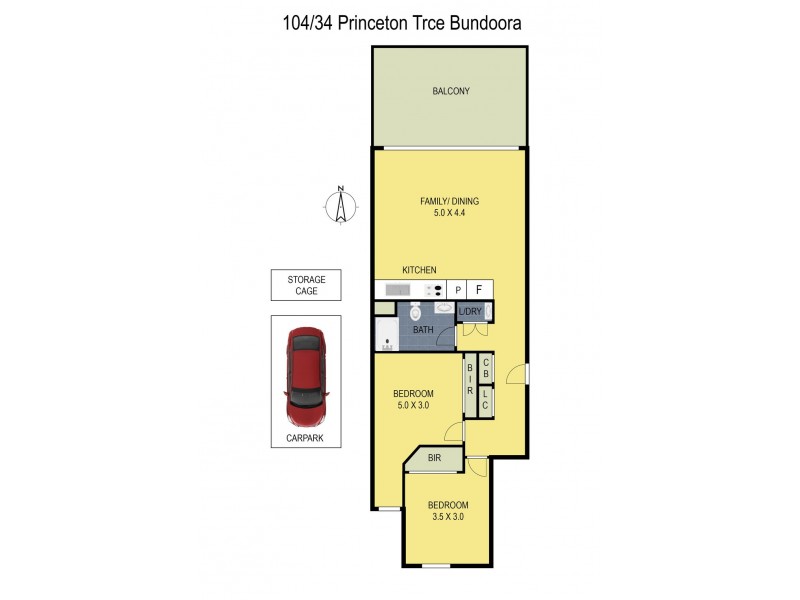 104/34 Princeton Terrace, Bundoora VIC 3083 Floorplan