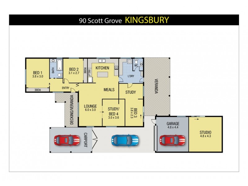90 Scott Grove, Kingsbury VIC 3083 Floorplan