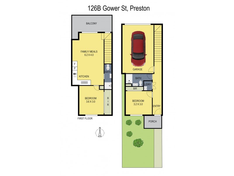 126B Gower Street, Preston VIC 3072 Floorplan