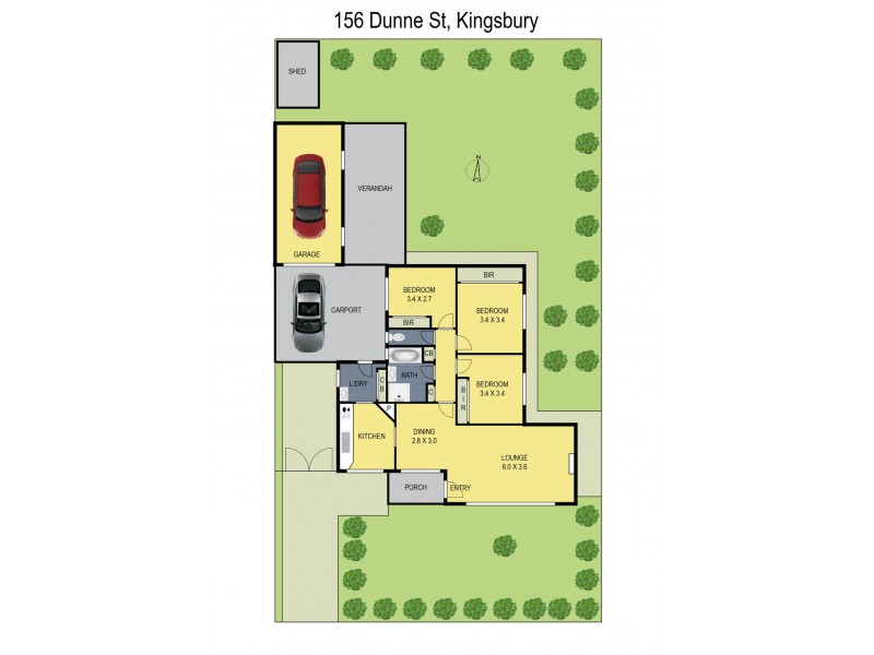 156 Dunne Street, Kingsbury VIC 3083 Floorplan