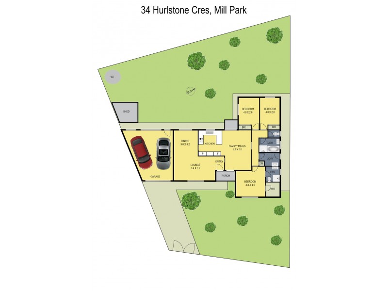 34 Hurlstone Crescent, Mill Park VIC 3082 Floorplan