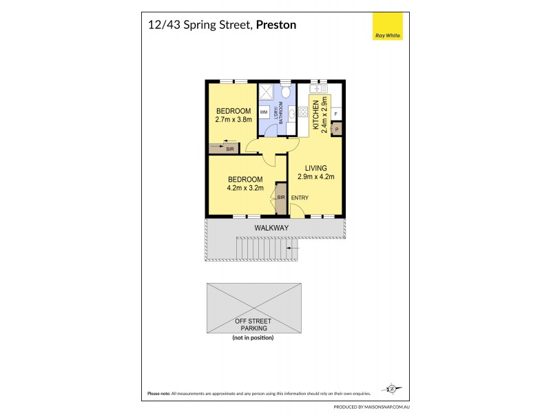 12/43 Spring Street, Preston VIC 3072 Floorplan