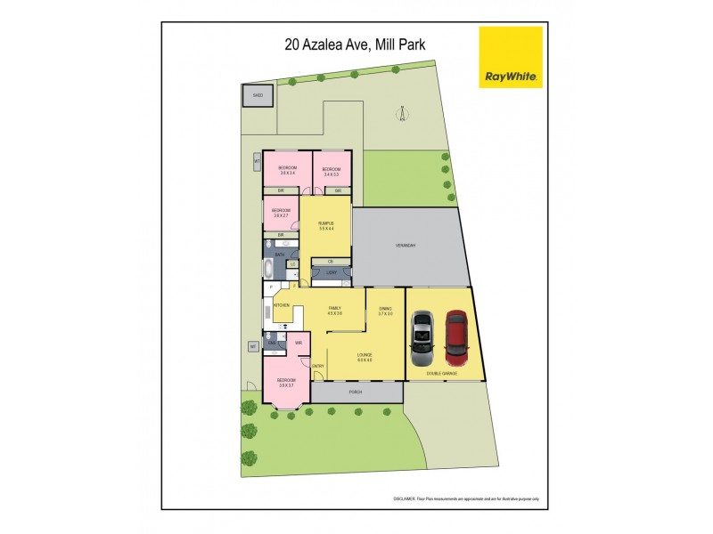 20 Azalea Avenue, Mill Park VIC 3082 Floorplan