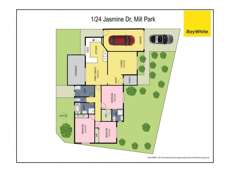 1/24 Jasmine Drive, Mill Park VIC 3082 Floorplan