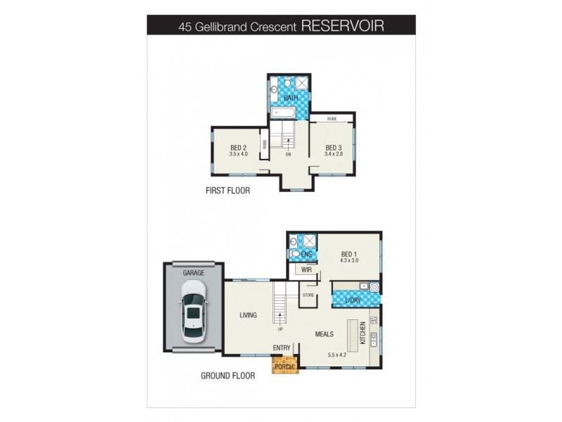 45 Gellibrand Crescent, Reservoir VIC 3073 Floorplan