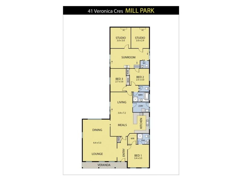 41 Veronica Crescent, Mill Park VIC 3082 Floorplan