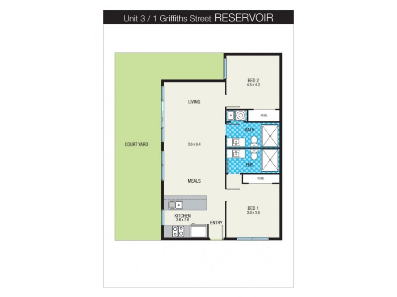 3/1 Griffiths Street, Reservoir VIC 3073 Floorplan
