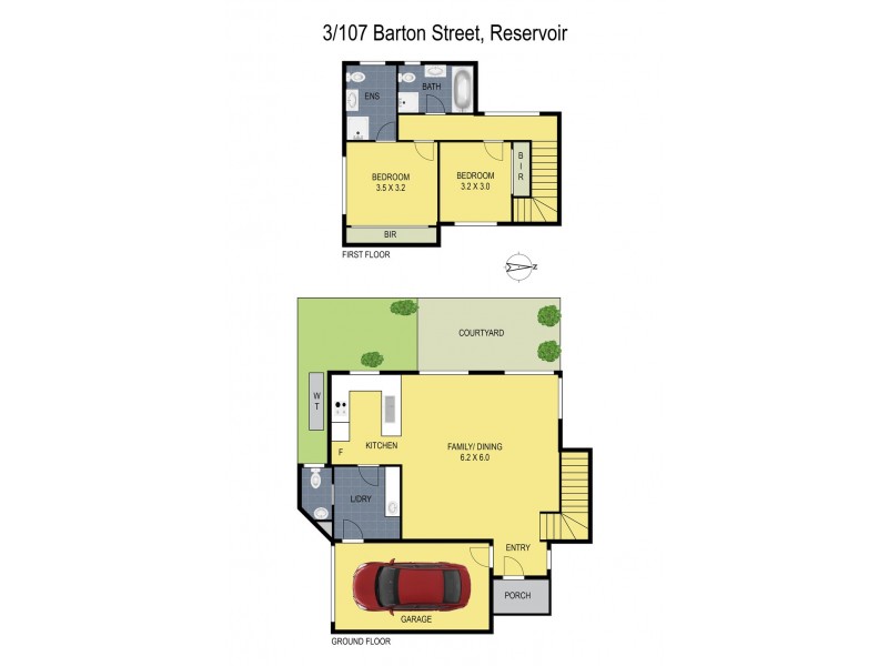 3/107 Barton Street, Reservoir VIC 3073 Floorplan