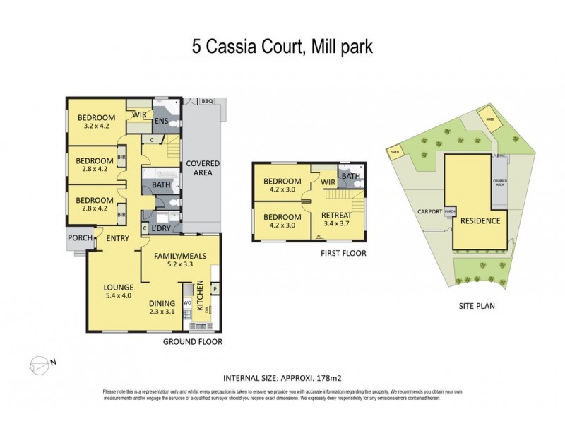 5 Cassia Court, Mill Park VIC 3082 Floorplan
