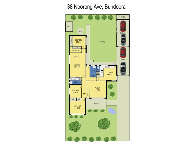 38 Noorong Avenue, Bundoora VIC 3083 Floorplan