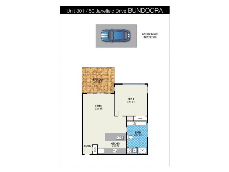 301/50 Janefield Drive, Bundoora VIC 3083 Floorplan