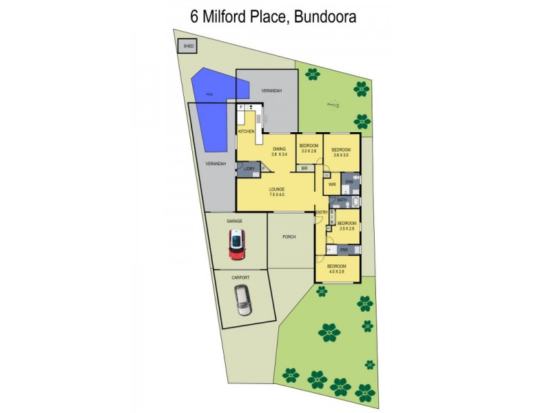6 Milford Place, Bundoora VIC 3083 Floorplan