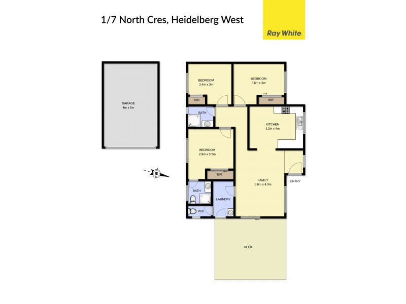 1/7 North Crescent, Heidelberg West VIC 3081 Floorplan