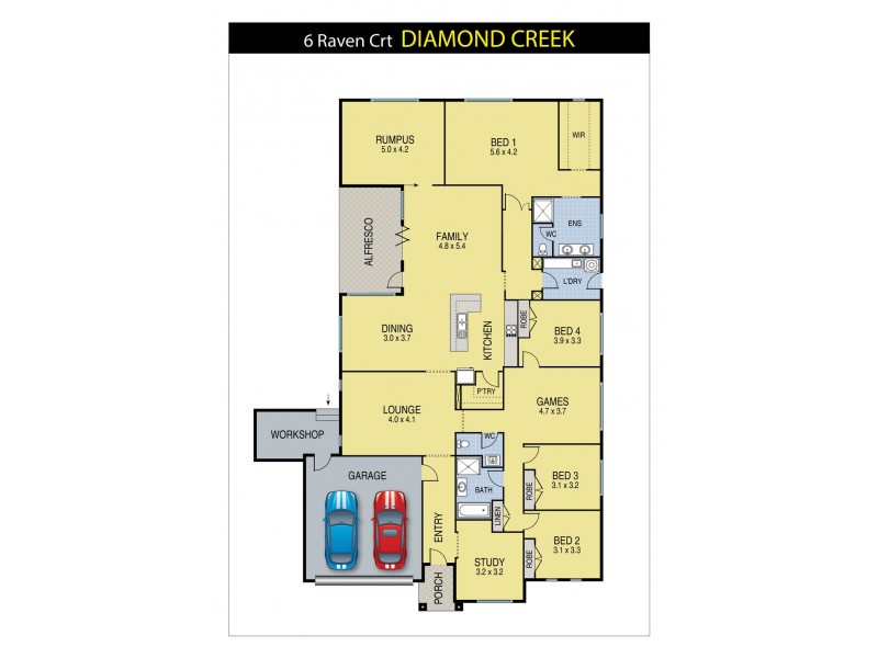 6 Raven Court, Diamond Creek VIC 3089 Floorplan