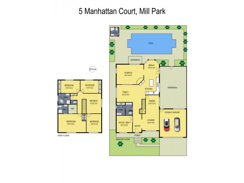 5 Manhattan Court, Mill Park VIC 3082 Floorplan