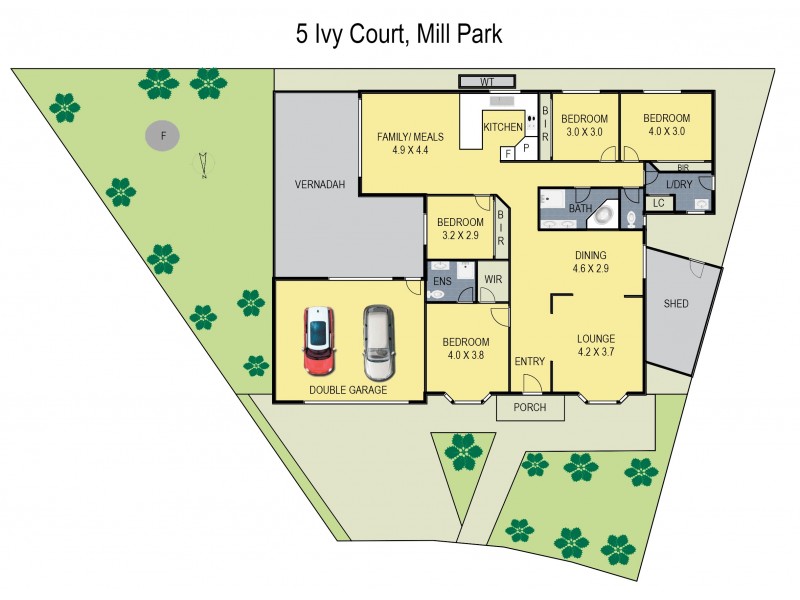 5 Ivy Court, Mill Park VIC 3082 Floorplan