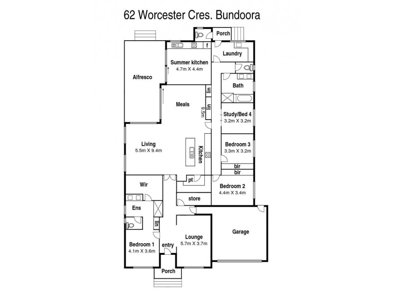 62 Worcester Crescent, Bundoora VIC 3083 Floorplan