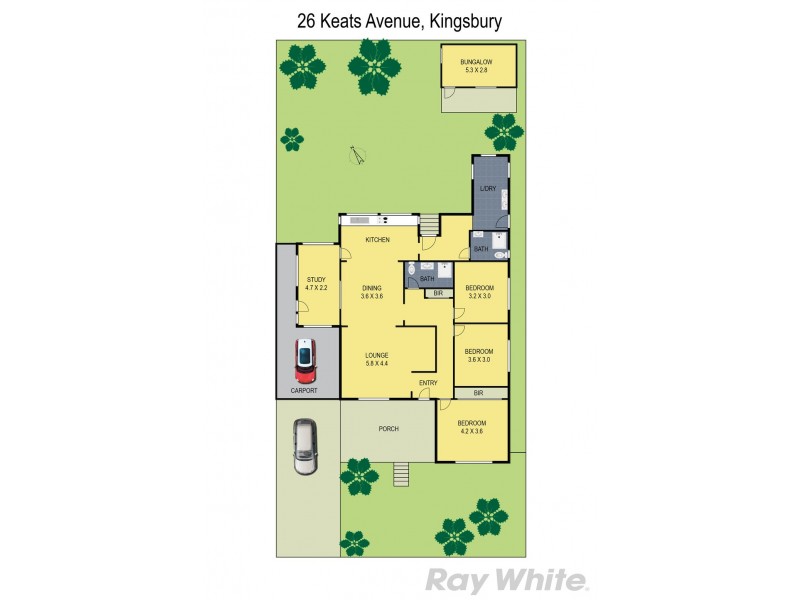 26 Keats Avenue, Kingsbury VIC 3083 Floorplan
