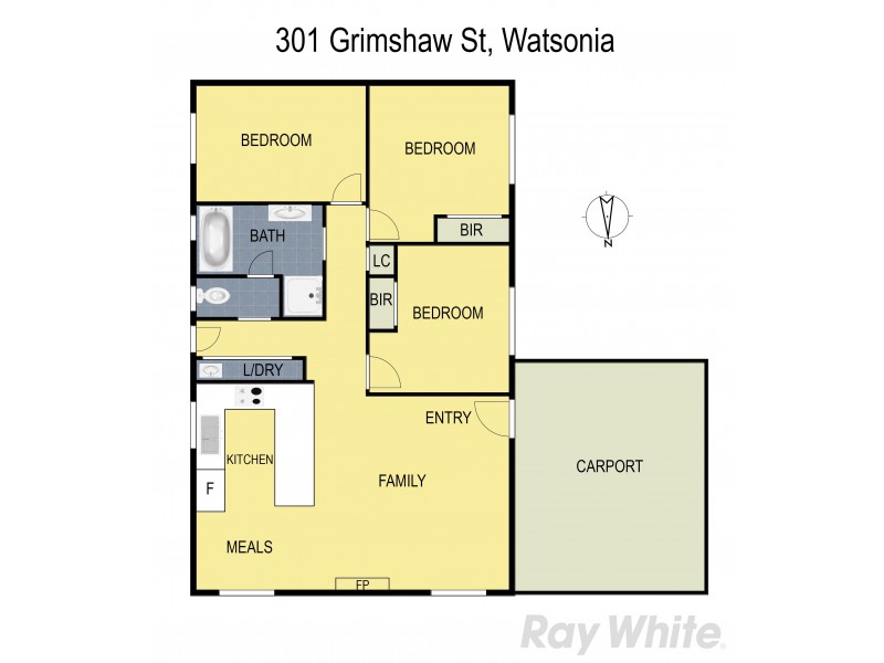 301 Grimshaw Street, Watsonia VIC 3087 Floorplan