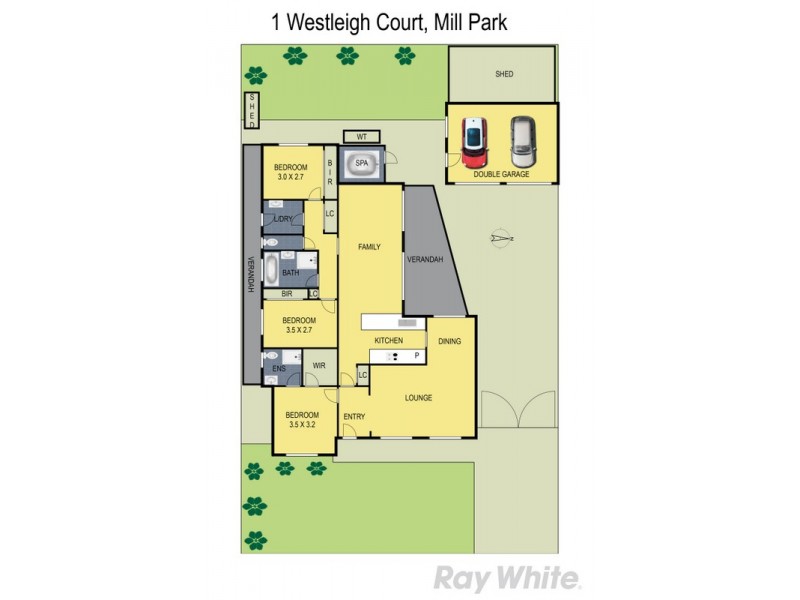 1 Westleigh Court, Mill Park VIC 3082 Floorplan