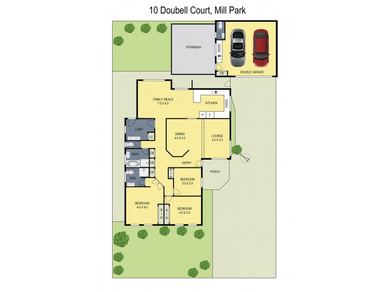 10 Doubell Court, Mill Park VIC 3082 Floorplan