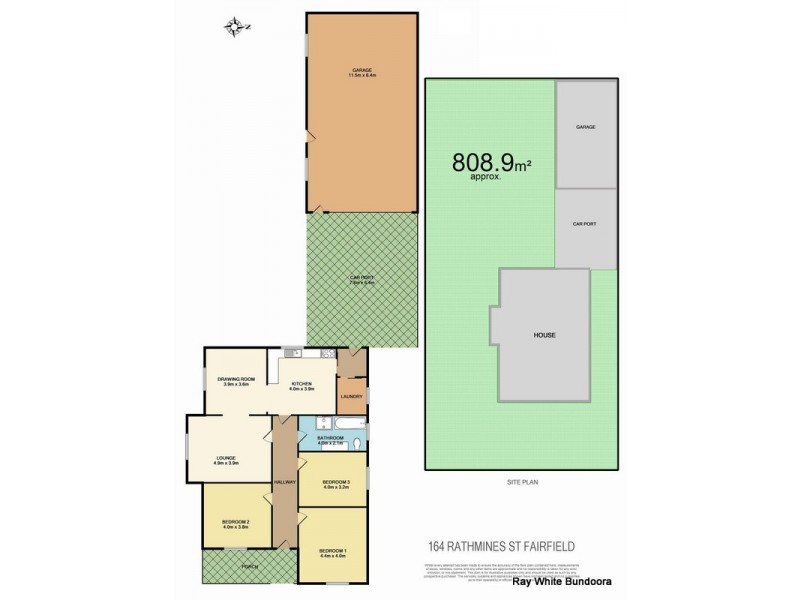164 Rathmines Street, Fairfield VIC 3078 Floorplan